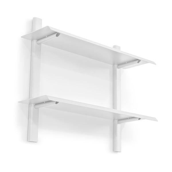Бял на няколко нива метален стенен рафт 60 cm Hola – Spinder Design-image-3