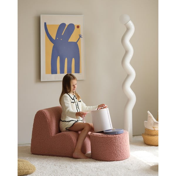 Розов детски пуф от букле – Wigiwama-image-3