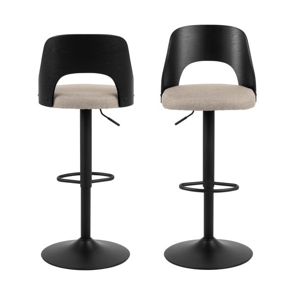 Бежови въртящи се бар столове в комплект от 2 броя 113 см Lucy - Actona-image-3