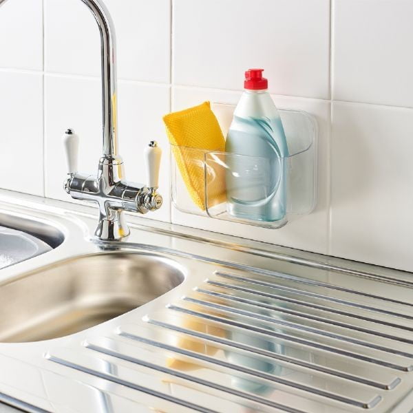 Пластмасов държач за четки за зъби без пробиване Invisifix – Addis-image-3