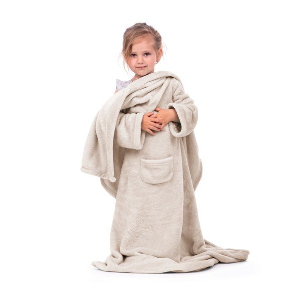 Бежово бебешко телевизионно одеяло с ръкави Lazykids Lazy Kids - DecoKing-image-2