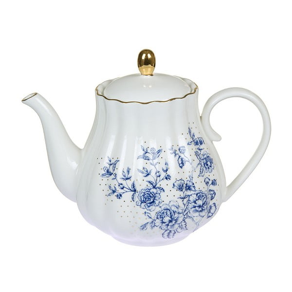 Modrobílá porcelánová konvice na čaj Santiago Pons Bohem