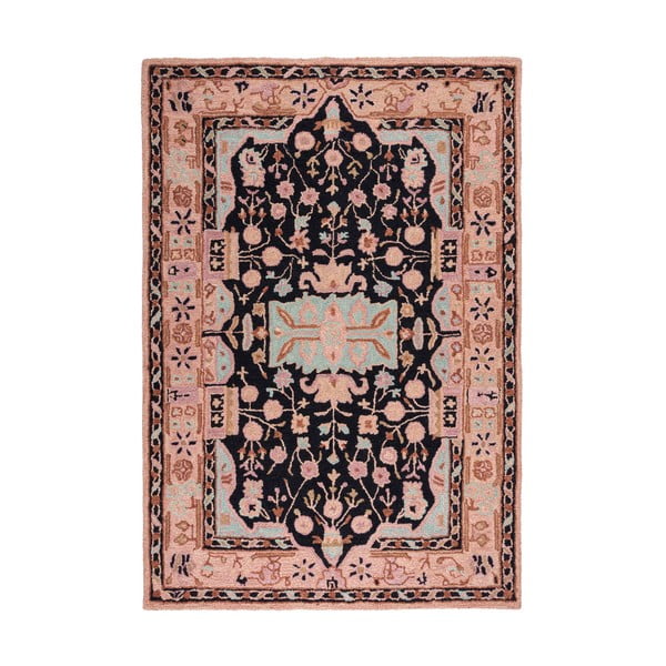 Розов ръчно изработен вълнен килим 200x290 cm Blossom Traditional – Flair Rugs