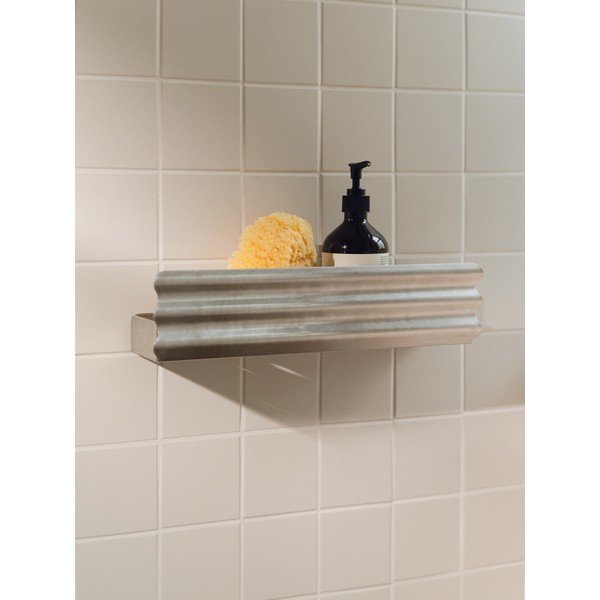 Стенен рафт за баня от неръждаема стомана в сребрист цвят Olbi – noo.ma-image-1