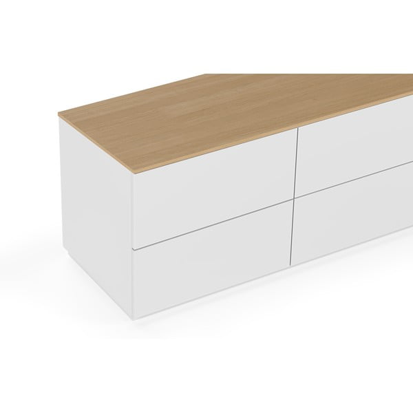 Бял нисък скрин 120x54 cm Join - TemaHome-image-1