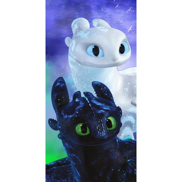 Памучна бебешка кърпа 70x140 cm How to Train Your Dragon - Jerry Fabrics