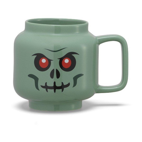 Зелена керамична детска чаша за лате 255 ml Skeleton – LEGO®