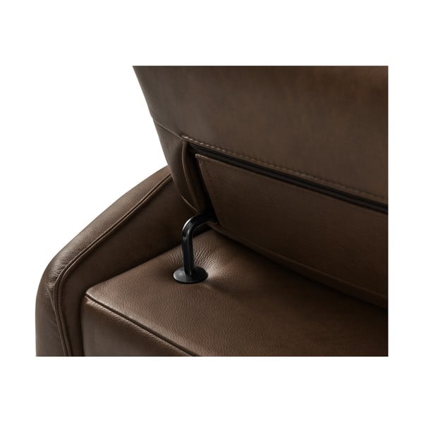 Тъмнокафяв кожен диван 103 cm Hubble - Windsor & Co Sofas-image-1