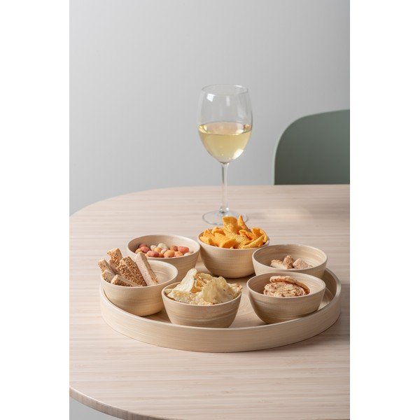 Бамбуков комплект за сервиране в естествен цвят ø 32 cm Puro – PT LIVING-image-1