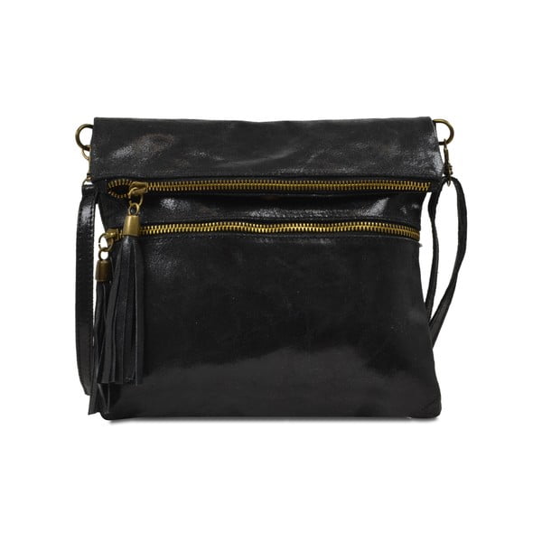 Черна кожена чанта Carole - Infinitif