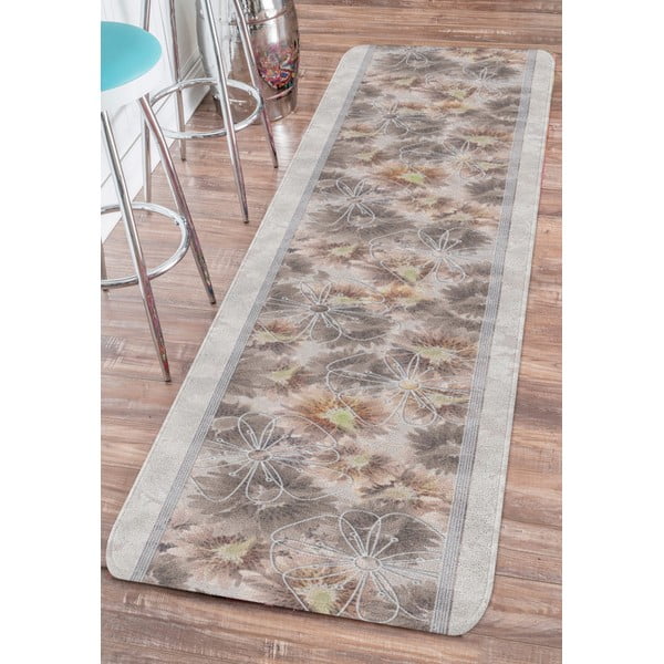 Бежова пътека подходяща за пране 58x240 cm Blooming – Oyo Concept-image-1