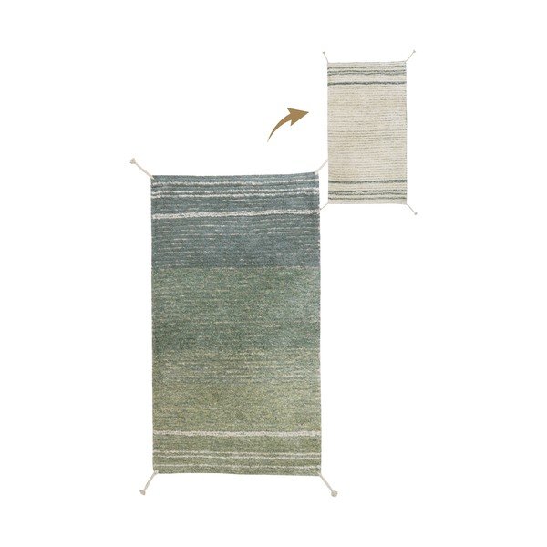 Зелен и син памучен килим 80x140 cm Twin Vintage – Lorena Canals