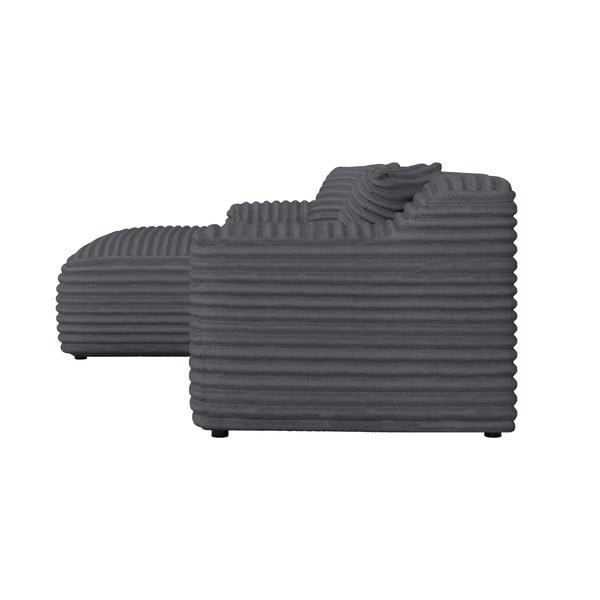 Тъмносив ъглов диван от рипсено кадифе (ляв ъгъл) Martin – Ropez-image-3