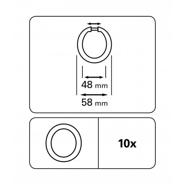 Пръстени за разпъване в комплект от 10 - Gardinia-image-1