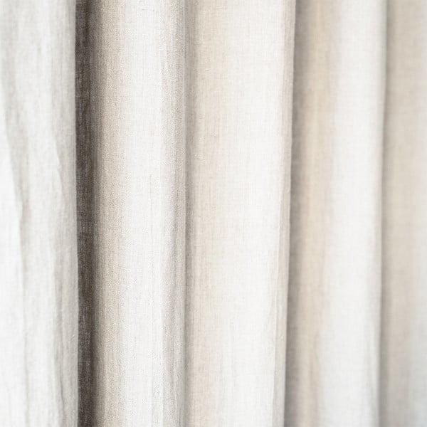 Кремавобяла ленена завеса с тунел Night Time, 275 x 140 cm - Linen Tales-image-1