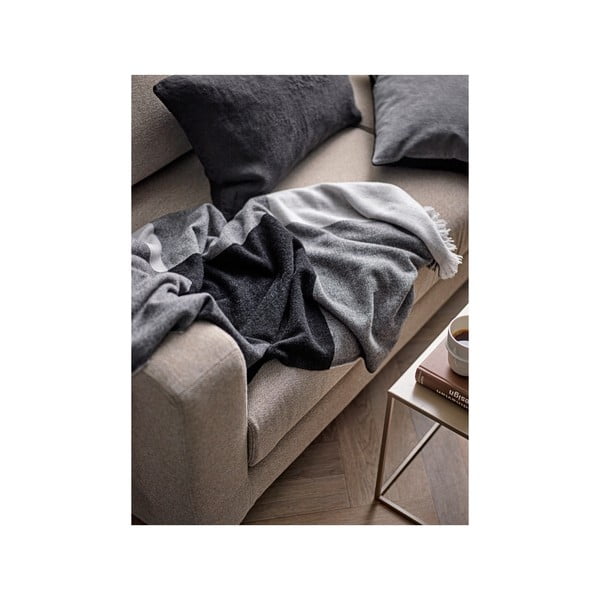 Сиво вълнено одеяло 130x200 cm Merino – Södahl-image-1