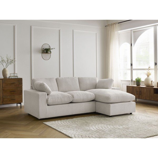 Бежов ъглов диван от рипсено кадифе Belair – Bobochic Paris-image-1