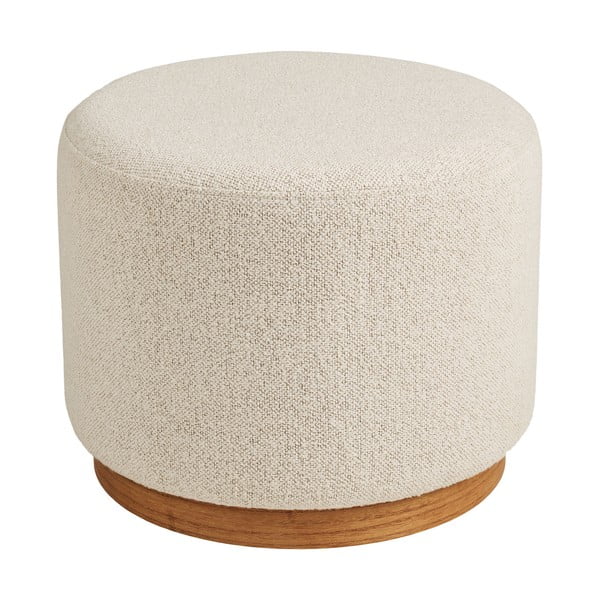 Бежова табуретка от прежда с примки от букле Daisy – House Nordic