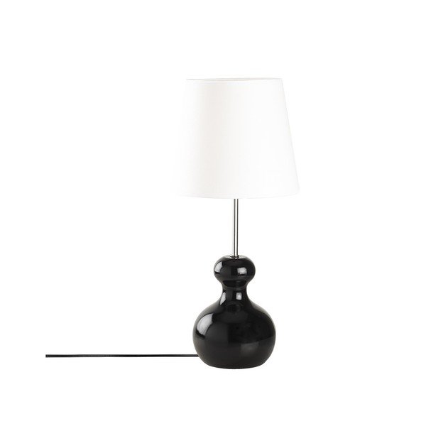 Dřevěná stolní lampa v černé barvě Opviq lights Mallina