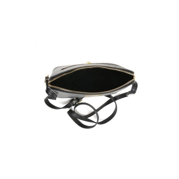 Черна кожена чанта Cosma - Mangotti Bags-image-3