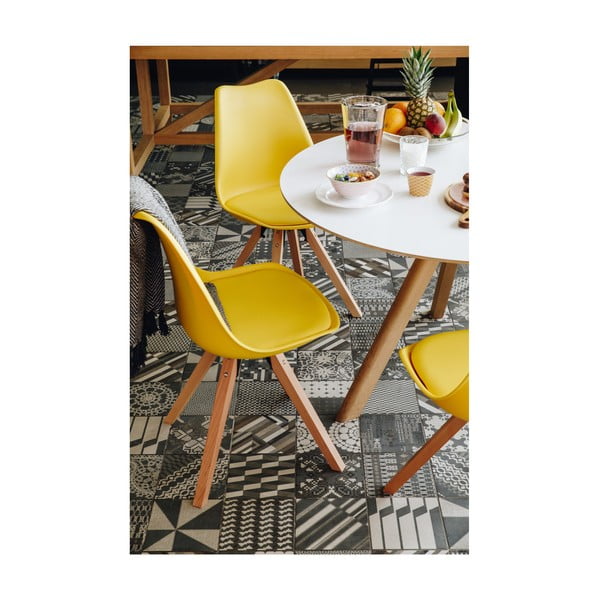 Комплект от 2 жълти стола с основа от букова дървесина Gina - Bonami Essentials-image-2
