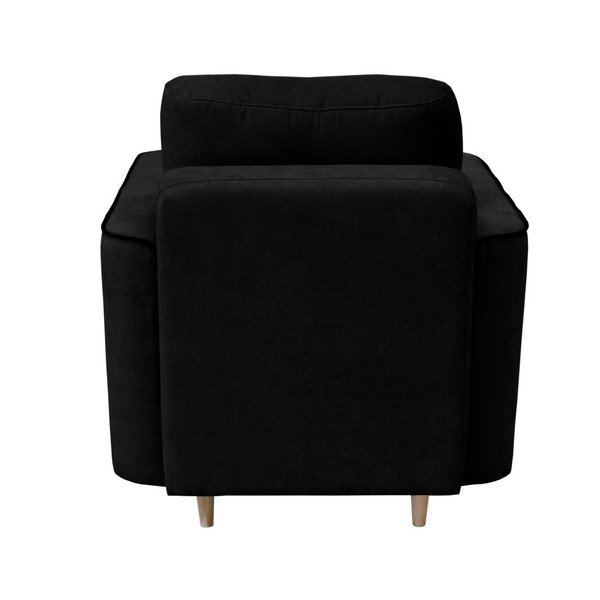 Černé křeslo se světlými nohami Mazzini Sofas Butterfly-image-4