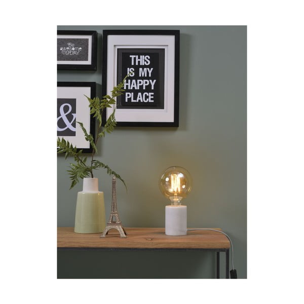 Бяла настолна лампа с мраморна основа Athens - it's about RoMi-image-4