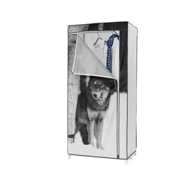 Textilní šatní skříň Compactor Wolf, výška 160 cm-image-1