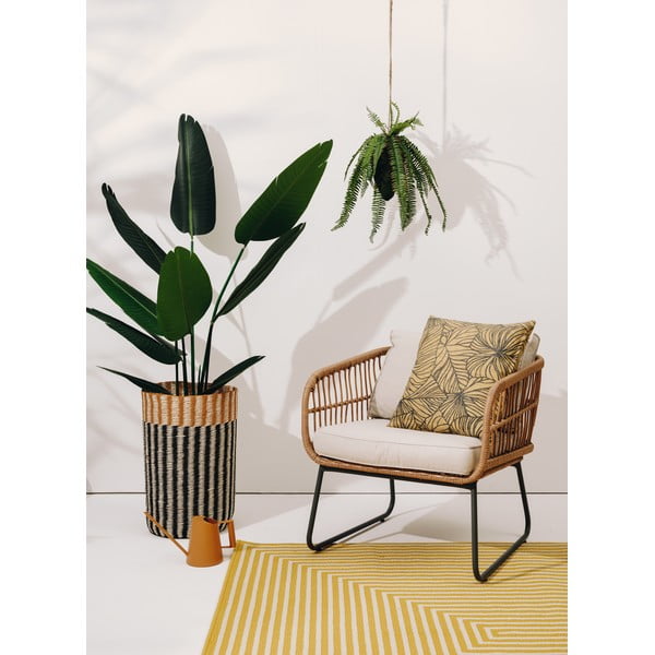 Жълта градинска възглавница Лилия, 50 x 50 cm - Hartman-image-2