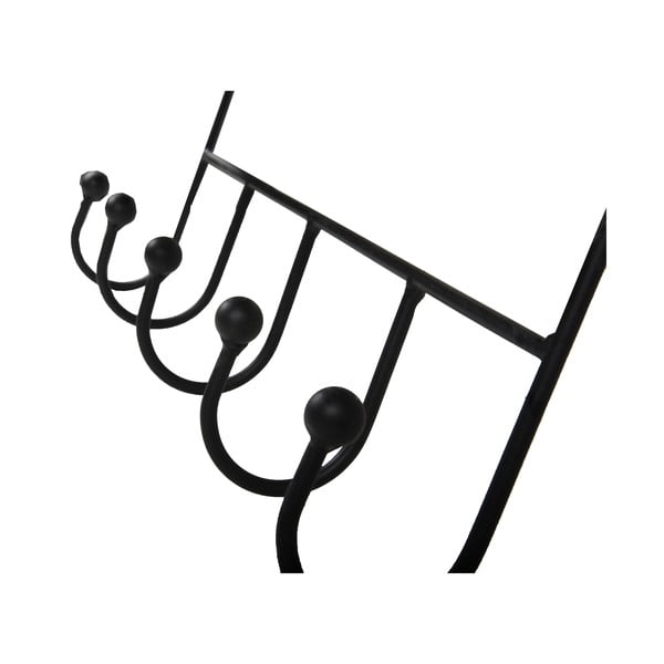 Черна метална стенна закачалка с рафт 42 cm Almeria – Garden Pleasure-image-2