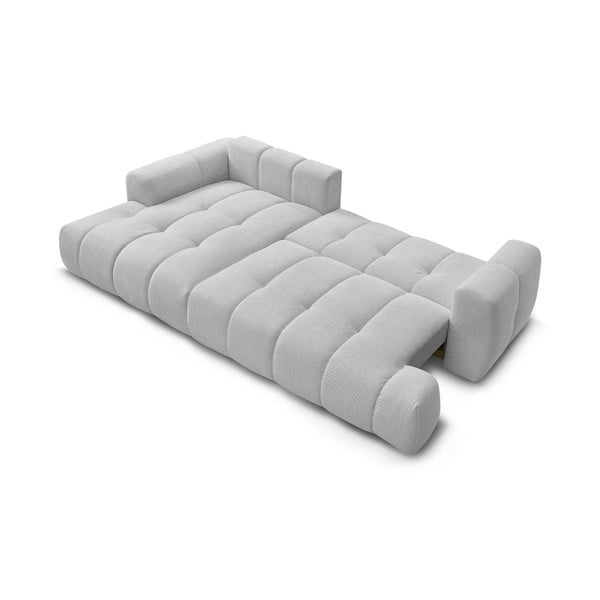 Светлосив сгъваем/с място за съхранение ъглов диван (ляв ъгъл) Fuji – Bobochic Paris-image-4