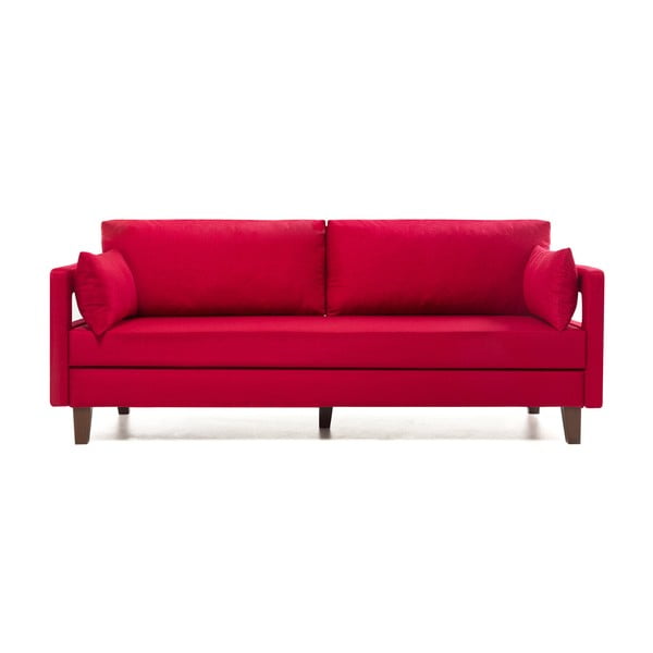 Червен разтегателен диван Hannah - Balcab Home