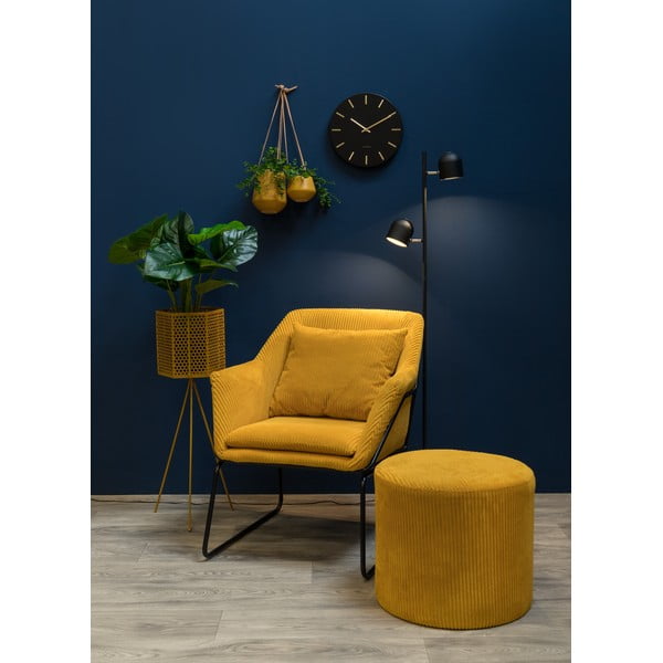 Жълт велурен фотьойл Glam - Leitmotiv-image-1