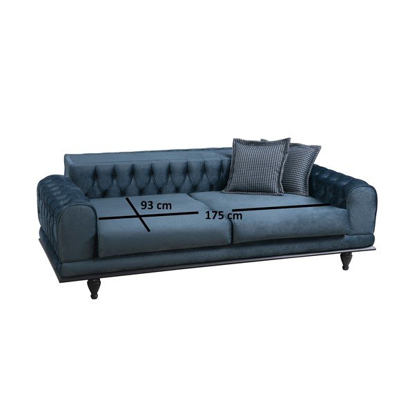 Син разтегателен диван 220 cm Arredo - Balcab Home-image-4