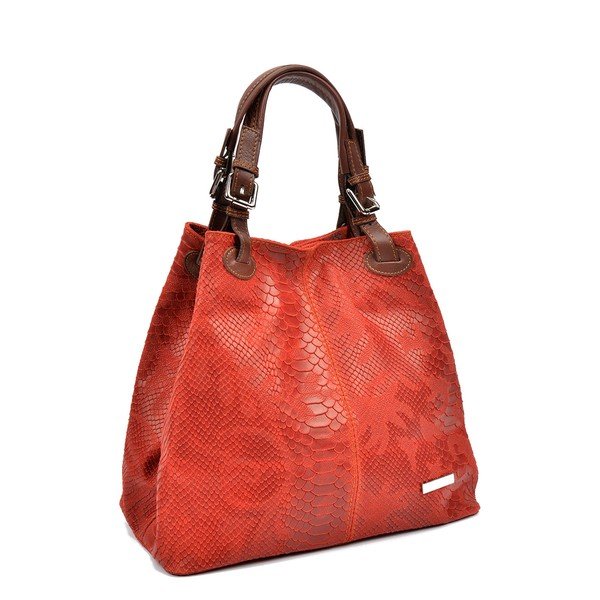 Červená kožená kabelka Luisa Vannini Marcelle-image-2