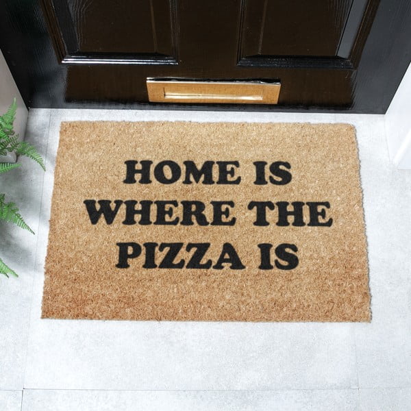 Изтривалка от кокосови влакна 40x60 cm Home Is Where the Pizza Is – Artsy Doormats-image-2