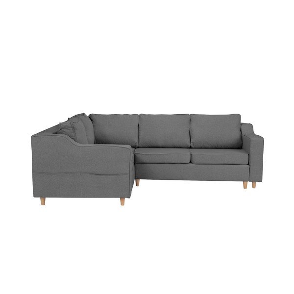 Сив разтегателен диван Jonquille, четириместен, ляв ъгъл - Mazzini Sofas-image-2