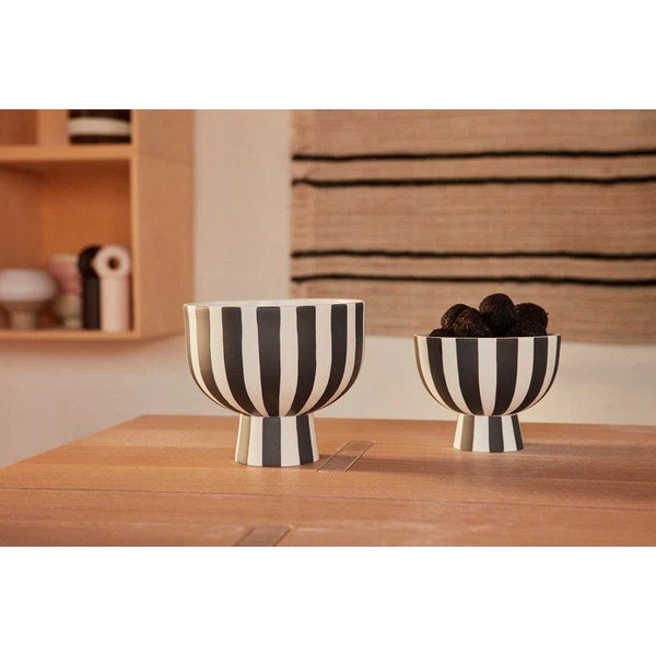 Черно-бял глинена купичка за сервиране Toppu – OYOY Living Design-image-3