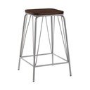 Сив/в тъмно естествен цвят стол от масивен бряст District – Premier Housewares