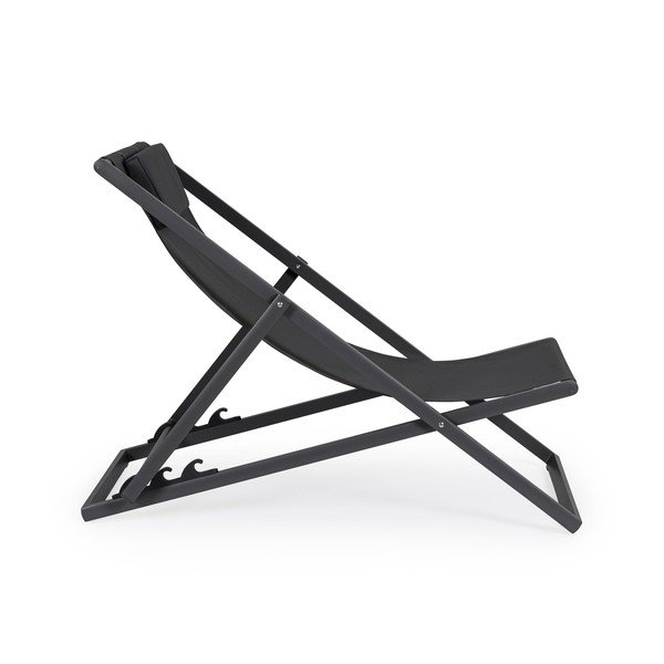 Антрацитен градински шезлонг метален Taylor – Bizzotto-image-2