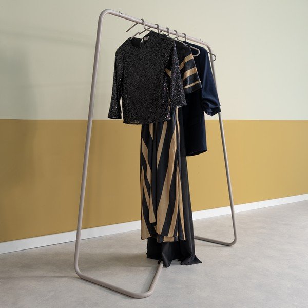 Кафяво-сива стоманена стойка за дрехи 118x160x57 cm Hang-On – Spinder Design-image-1