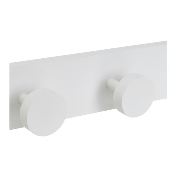 Бяла стенна закачалка от масивен бор 40 cm Anillos – Casa Selección-image-2