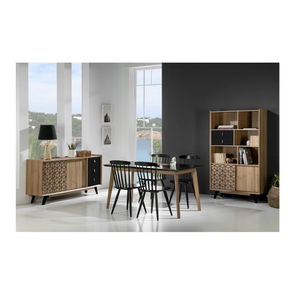 Библиотека в декор от дъбово дърво Ceilan - Marckeric-image-4