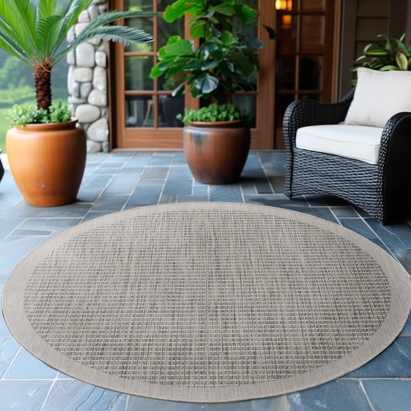 Сив кръгъл външен килим ø 120 cm Giza – Ayyildiz Carpets-image-1