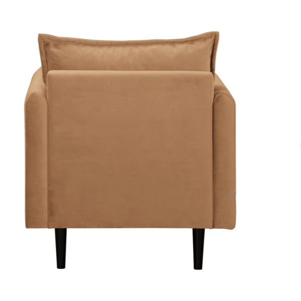 Кафяво кадифено кресло Juli – Ropez-image-3