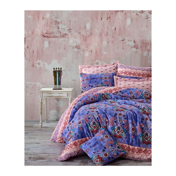 Спално бельо с чаршаф за единично легло Turiya, 160 x 220 cm - Unknown