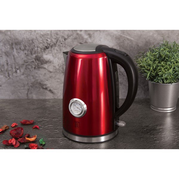 Червена електрическа кана 1,7 л Burgundy Metallic Line - BerlingerHaus-image-2