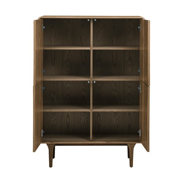 Тъмнокафяво шкафче от декор от дъб  100x140x40 cm Darwin – House Nordic-image-3