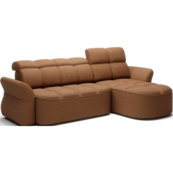 Жълт кафяв кадифен разтегателен ъглов диван с място за съхранение (десен ъгъл) Beneth – ELTAP-image-2