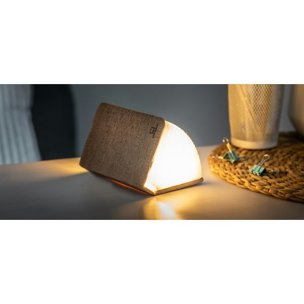 Тъмнокафява малка настолна LED лампа във формата на книга Booklight - Gingko